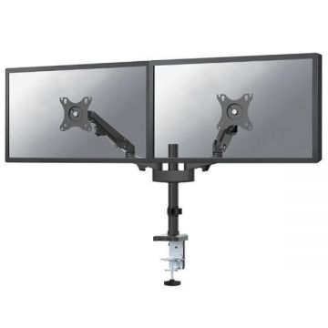 Brat de birou pentru monitor Neomounts, poate sustine 2 monitoare cu diagonala display 17-27