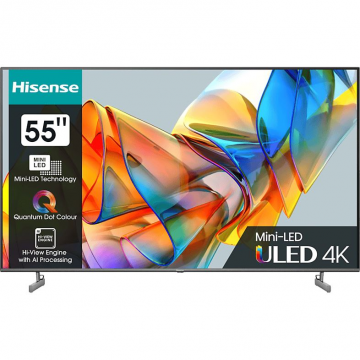 HISENSE Televizor HISENSE Mini-LED ULED 55U6KQ, 139 cm, Smart, 4K Ultra HD, Clasa F