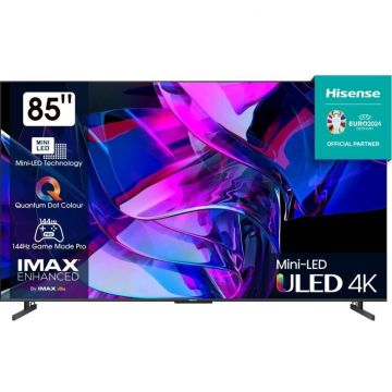 HISENSE Televizor HISENSE Mini-LED ULED 85U7KQ, 216 cm, Smart, 4K Ultra HD, 144 Hz, Clasa F