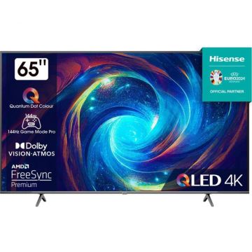 HISENSE Televizor HISENSE QLED 65E7KQ PRO, 164 cm, Smart, 4K Ultra HD, 144 Hz, Clasa G