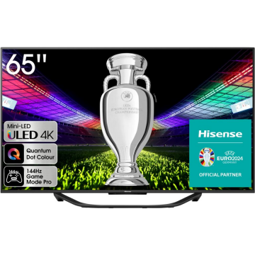 HISENSE Televizor Mini-LED ULED, HISENSE 65U7KQ, 164cm, Ultra HD 4K, HDR, Negru