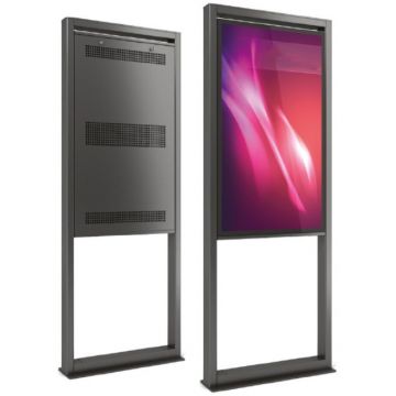 Kiosk Totem de exterior Kiosk T1V55N-BB, pentru display fulloutdoor LG 55''