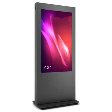 Kiosk Totem de interior B01, B01V43N-BBB, pentru display 43'', inaltime 197 cm, greutate 62 kg, dimensiune 715x1977x500mm