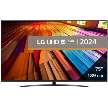 LG Televizor LG LED 75UT81003LA, 189 cm, Smart, 4K Ultra HD, Clasa F (Model 2024)