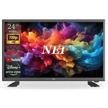 Nei Televizor LED NEI 24NE4900, 60 cm, Wi-Fi, HD, Smart, VIDAA, Negru