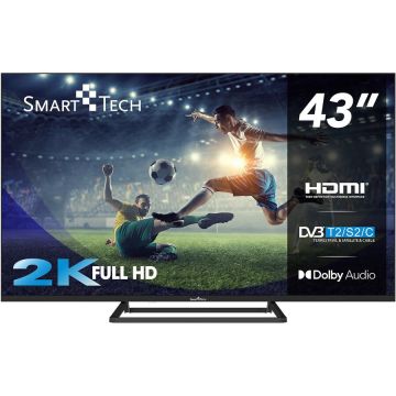 Smart Tech Televizor LED Smart Tech 43FN01V3, 109 cm, Full HD, CI+, Negru