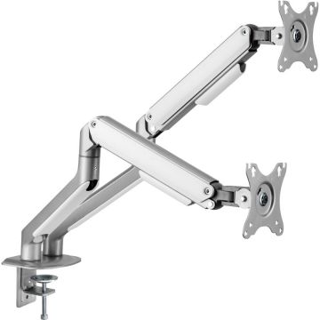 Suport 2 Monitoare LDT63-C024 Spring Double Arm 17-32inch Max 9kg/Brat Argintiu