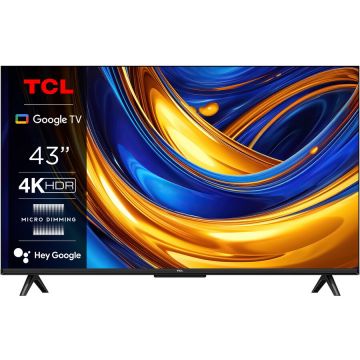 TCL Televizor TCL LED 43P655, 108 cm, Smart Google TV, 4K Ultra HD, Clasa F (Model 2024)