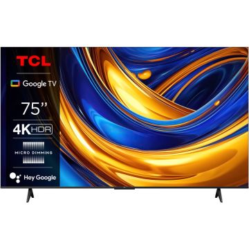 TCL Televizor TCL LED 75P655, 189 cm, Smart Google TV, 4K Ultra HD, Clasa E (Model 2024)