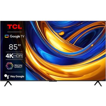 TCL Televizor TCL LED 85P655, 214 cm, Smart Gloogle TV, 4k Ultra HD, Clasa F (Model 2024)