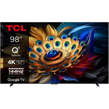 TCL Televizor TCL QLED 98C655, 248 cm, Smart Google TV, 4K Ultra HD, 100Hz, Clasa G (Model 2024)