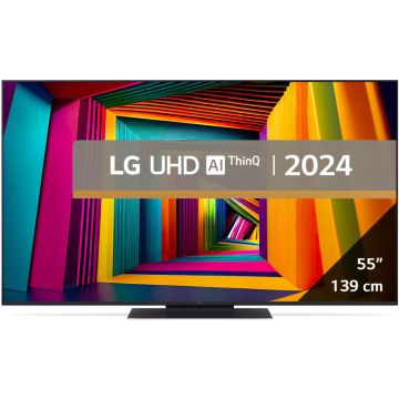 Televizor LED LG Smart TV 55UT91006LA Seria UT91 139cm gri inchis 4K UHD HDR