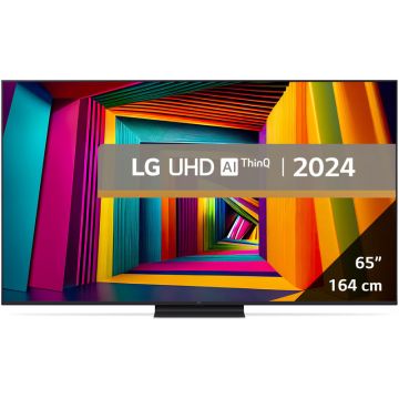 Televizor LED LG Smart TV 65UT91006LA Seria UT91 164cm gri inchis 4K UHD HDR