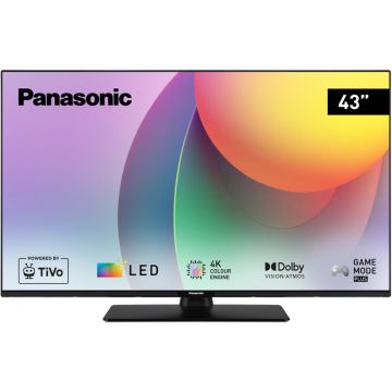 Televizor LED Panasonic Smart TV TB-43W60AEZ Seria W60AEZ 108cm negru 4K UHD HDR