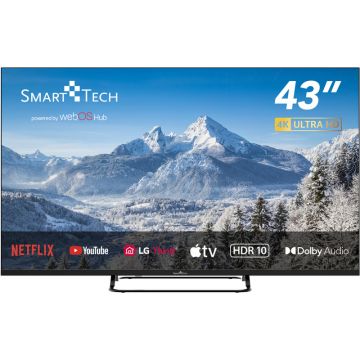 Televizor LED Smart Tech Smart TV 43UW02V Seria UW02V 108cm negru 4K UHD HDR