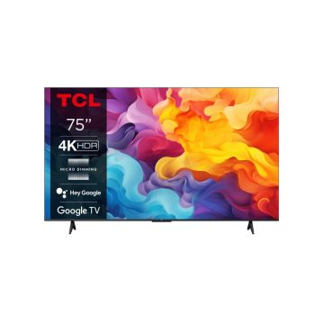 Televizor TCL LED 75V6B, 189 cm, Smart Google TV, 4K Ultra HD, Clasa E