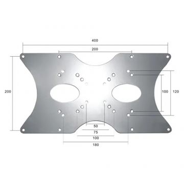 Adaptor VESA Neomounts by Newstar FPMA-VESA400, 400x200mm, suporta pana la 35kg, argintiu