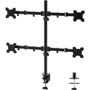 Blackmount Suport Monitor BlackMount MENG04, 4 monitoare 10-27, cu menghina, max.8kg/monitor