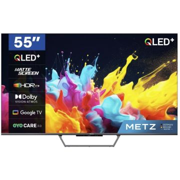 METZ Televizor QLED Metz 139 cm, 55MQE7600, Ultra HD 4K, Smart TV, Google TV, WiFi, CI+