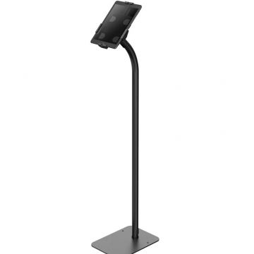 Neomounts by Newstar FL15-625BL1 tablet floor stand General Min. screen size* : 7,9 inch Max. screen size* : 11 inch Max. weight : 1 kg Screens : 1 Functionality Type : Tilt, Rotate Tilt (degrees) : +20°, -110° Rotate (degrees) : 360° Height : 123,8