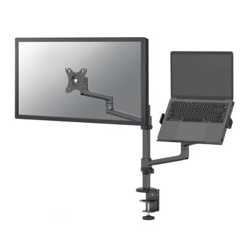 Suport dublu laptop de birou Neomounts DS20-425BL2; pentru display-uri cu diagonale 17