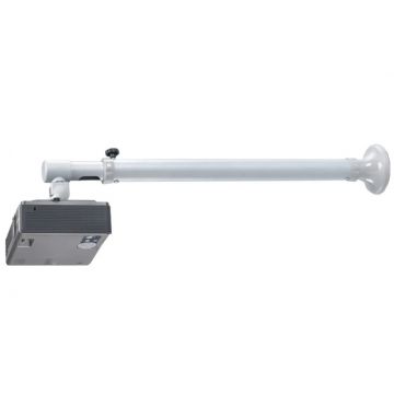 Suport pt videoproiector de perete Neomounts BEAMER-W050SILVER; suporta pana la 12kg, tip reglare full motion, tilt 90°, swivel 360°, distanta fara de perete, 37-47 cm, argintiu. Garantie 5 ani