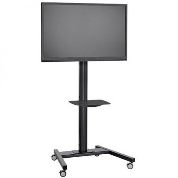 Vogels Stand TV podea mobil  Vogels T1544 / T1844 / T2044 NEGRU, TV max 200cm diagonala si  max 80 kg