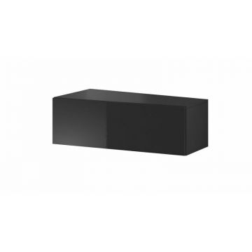 Cama MEBLE Comoda TV Cama Meble Vigo Slant 90, 30/90/40 cm, PAL-MDF, Negru Cama MEBLE Comoda TV Cama Meble Vigo Slant 90, 30/90/40 cm, PAL-MDF, Negru