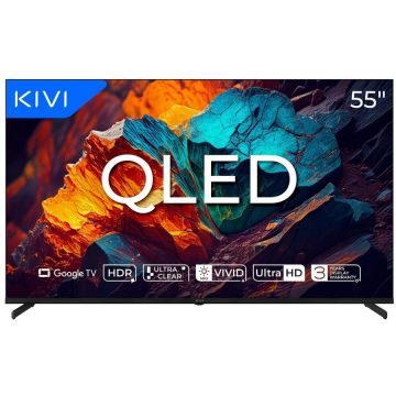 KIVI Televizor QLED Kivi 139 cm 55 55U720QB, Ultra Hd 4K, Smart TV, WIFi, CI, Negru KIVI Televizor QLED Kivi 139 cm 55 55U720QB, Ultra Hd 4K, Smart TV, WIFi, CI, Negru