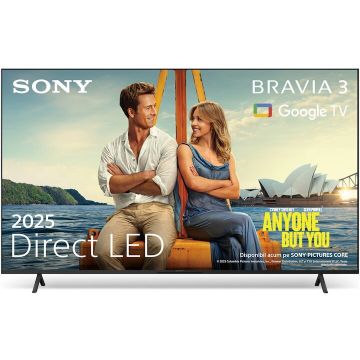 Sony Televizor smart Sony Bravia 3 K75S35B, Diagonala 189cm UltraHD 4K, LED TV, CI+, Google TV, Negru Sony Televizor smart Sony Bravia 3 K75S35B, Diagonala 189cm UltraHD 4K, LED TV, CI+, Google TV, Negru