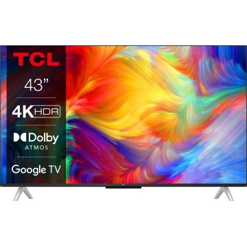 Televizor LED TCL Smart TV 43P638 Seria P638 108cm negru-argintiu 4K UHD HDR