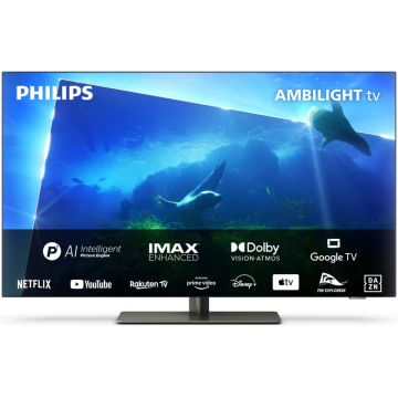 Televizor LED Philips Smart TV 55OLED818/12 Seria OLED818/12 139cm 4K UHD HDR Ambilight pe 3 laturi