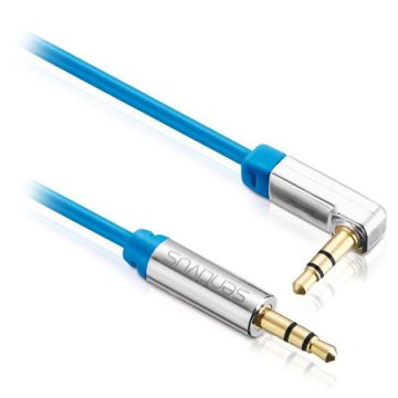 Cablu Audio 3.5 Mufa - 0.25m 90 Grade