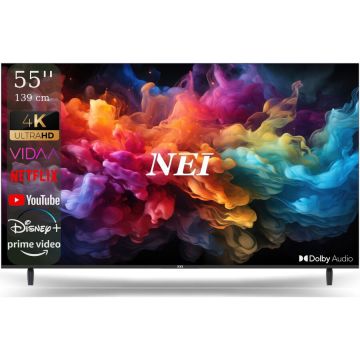 Nei Televizor NEI LED 55NE6901, 139cm, Smart, 4K Ultra HD, Negru