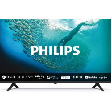 Philips Televizor Philips LED 50PUS7009, 126 cm, Smart TV, 4K Ultra HD, Clasa F, Negru