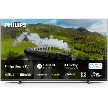 Philips Televizor Philips LED 55PUS7608, 139 cm, Smart TV, 4K Ultra HD, Clasa E (Model 2023), Negru