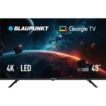 Televizor Blaupunkt 43UGC5500S, 109 cm, Smart, 4K, Google TV, Bluetooth, Wi-Fi, Clasa G