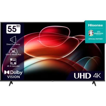 Televizor LED Hisense Smart TV 55A6K Seria A6K 139cm negru 4K UHD HDR