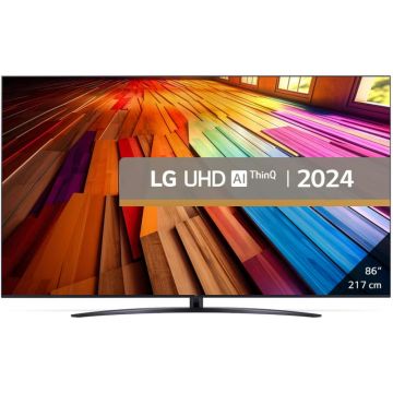 Televizor LED LG Smart TV 86UT81003LA Seria UT81 217cm gri inchis 4K UHD HDR