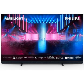 Televizor LED Philips Smart TV 55OLED909/12 Seria OLED909/12 139cm 4K UHD HDR Ambilight cu 4 laturi