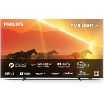 Televizor LED Philips The Xtra Smart TV 65PML9008/12 Seria PML9008/12 164cm 4K UHD HDR Ambilight pe 3 laturi