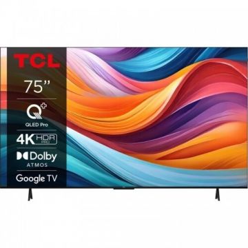 Televizor Qled 4K 85'' 214Cm 120Hz TCL 85T7B Clasa F Negru