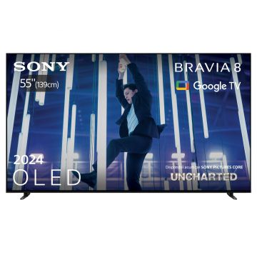 Televizor smart OLED Sony BRAVIA 8 55XR80 (Model 2024), 139 cm, 4K Ultra HD, 120 Hz, Clasa F